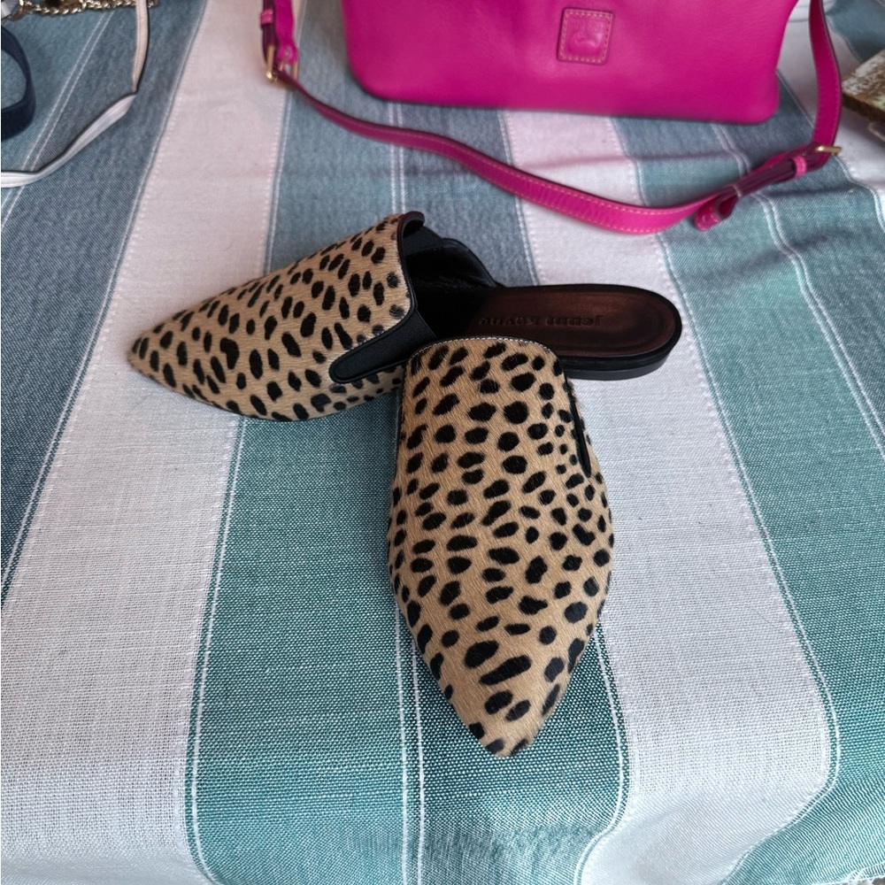 SOLD!!!! Jenni Kayne animal print pony hair mules